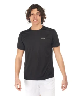 WAIKIKI RUN - T-SHIRT MEZZA MANICA SPORTIVA NERA DA UOMO - ARGO