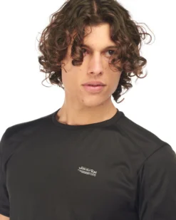 WAIKIKI RUN - T-SHIRT MEZZA MANICA SPORTIVA NERA DA UOMO - ARGO