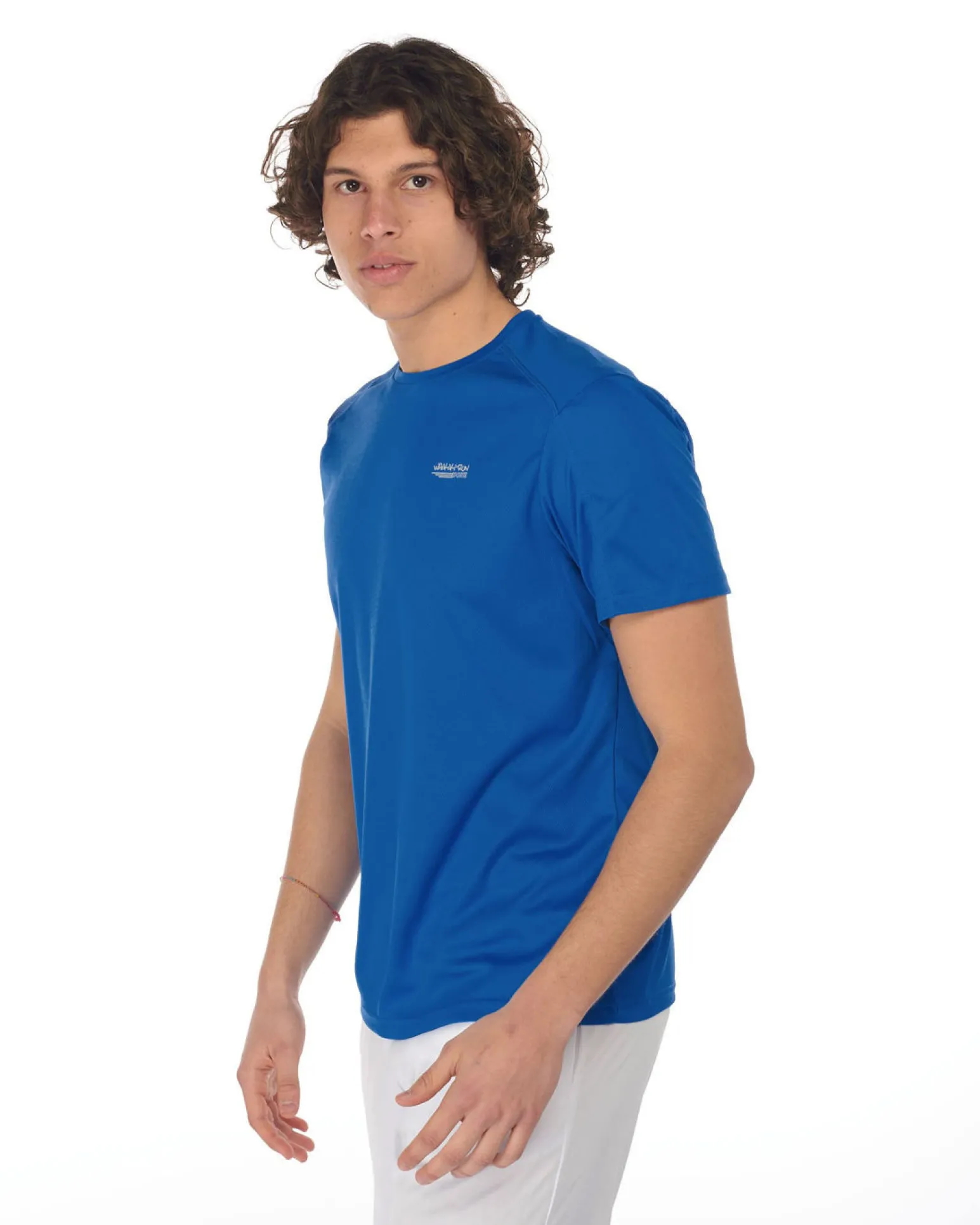 WAIKIKI RUN - T-SHIRT MEZZA MANICA SPORTIVA BLU ELETTRICO DA UOMO - ARGO