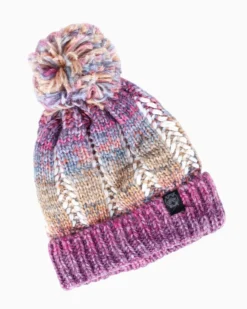 WAMPUM - Cappello multicolor a maglia con pon pon e interno rifinito in pile