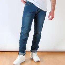 WAMPUM - JEANS 5 TASCHE SABBIATO MEDIO ELASTICIZZATO