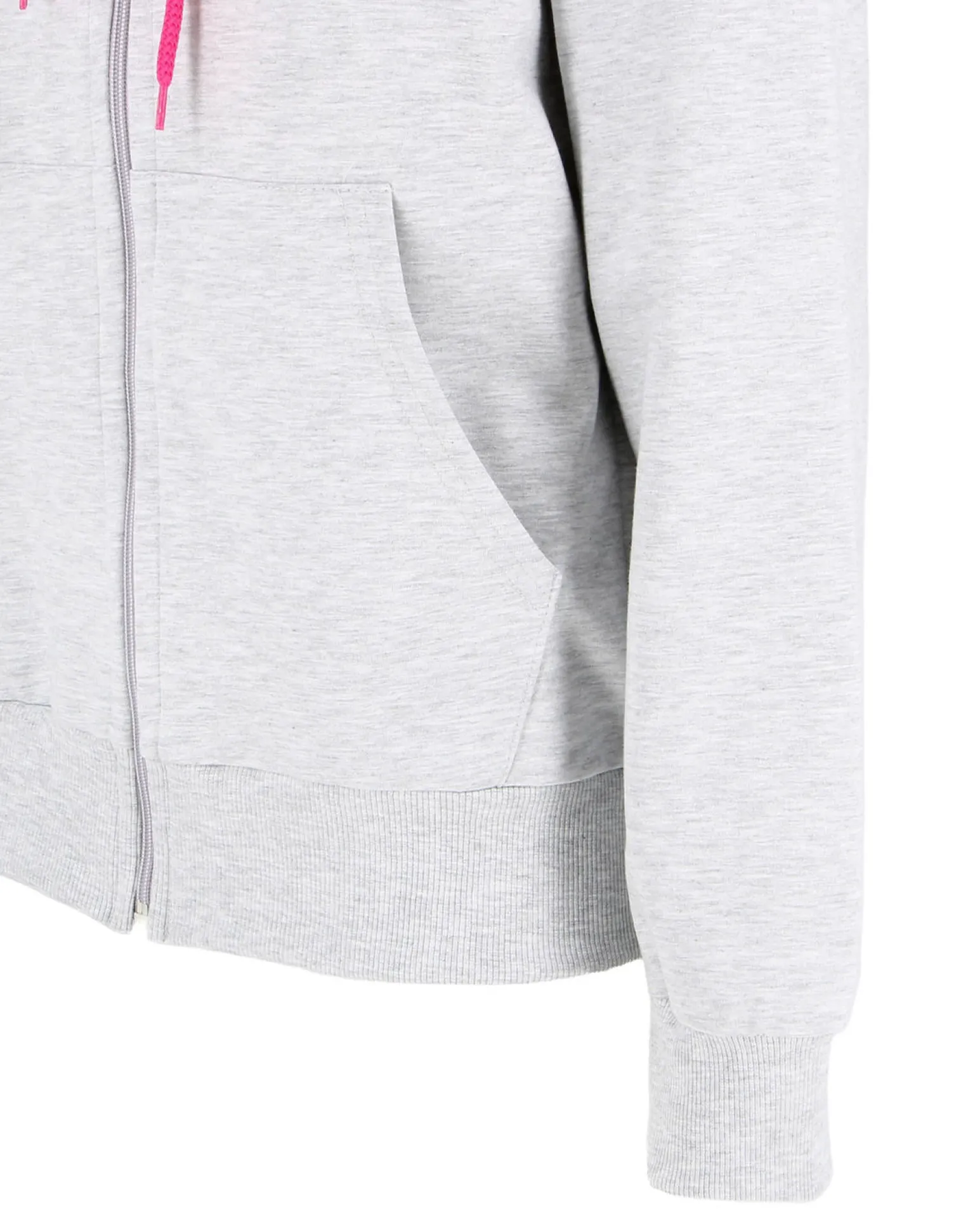 XTREME BOXING - Felpa con cappuccio e zip completa grigia da donna in cotone