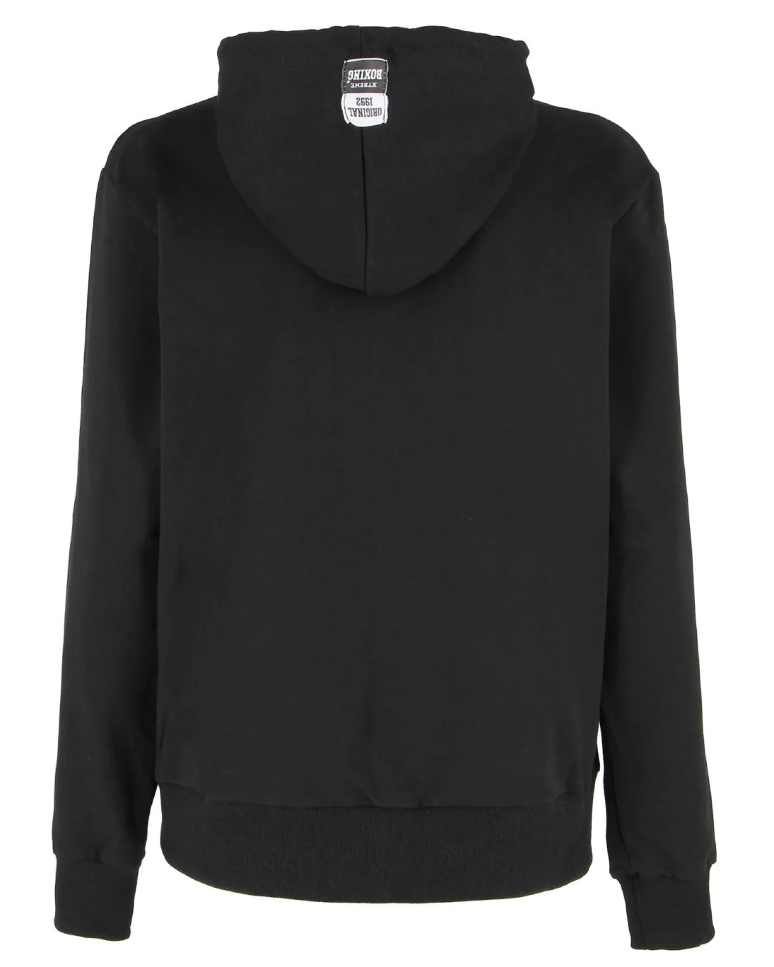 XTREME BOXING - Felpa con cappuccio e zip completa nera da donna in cotone