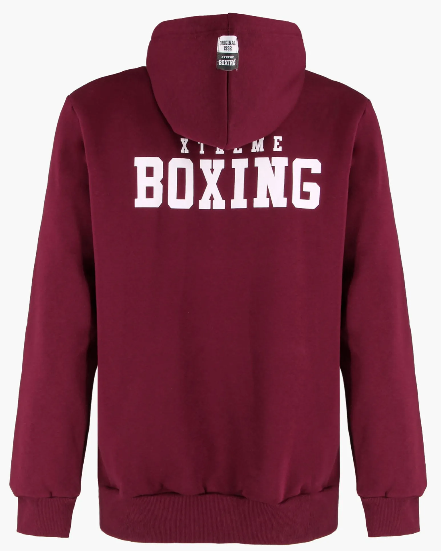 XTREME BOXING - FELPA CON CAPPUCCIO BORDEAUX DA UOMO