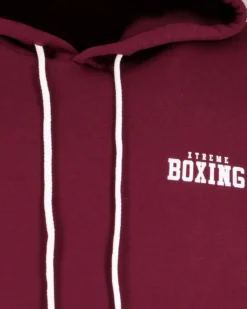 XTREME BOXING - FELPA CON CAPPUCCIO BORDEAUX DA UOMO