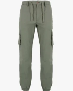 YELLOW DOG - Pantalone tasca america verde militare con coulisse