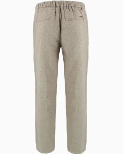 YELLOW DOG - Pantalone verde salvia tasca america con laccio misto lino