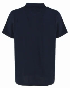 YELLOW DOG - Polo blu da uomo in tessuto tecnico - M49199