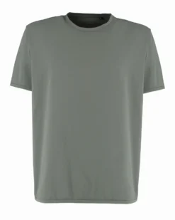 YELLOW DOG - TSHIRT VERDE MUSCHIO MANICA CORTA IN TESSUTO TECNICO