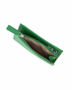 YOU YOUNG COVERI - Portafoglio verde in VERA PELLE da donna con tasca frontale