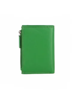 YOU YOUNG COVERI - Portafoglio verde in VERA PELLE da donna con tasca frontale